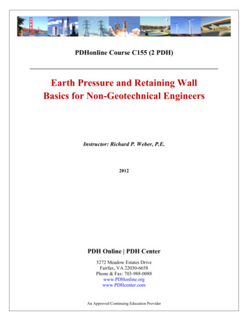 Earth Pressure And Retaining Wall Basics For Non . - Trailism