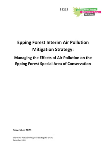 Epping Forest Interim Air Pollution Mitigation Strategy - EFDC Local Plan
