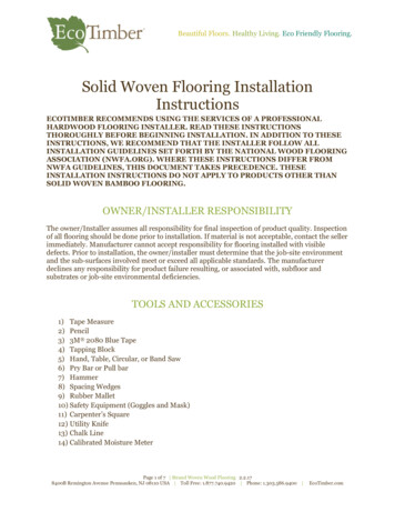 Solid Woven Flooring Installation Instructions
