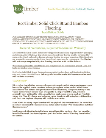 EcoTimber Solid Click Strand Bamboo Flooring