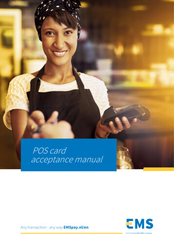 POS Card Acceptance Manual - Emspay.be