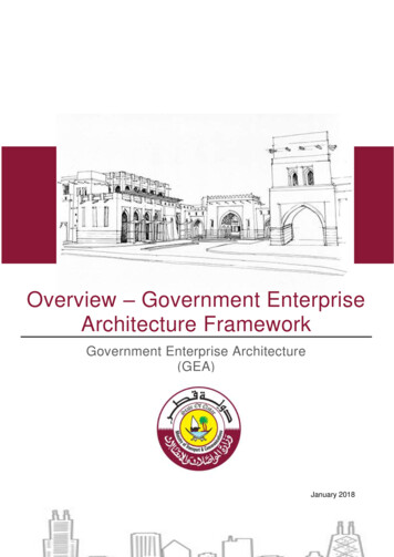 Overview Government Enterprise Architecture Framework