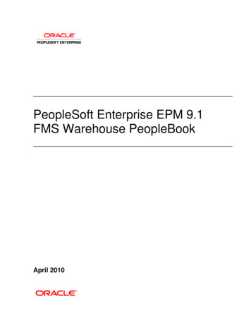 PeopleSoft Enterprise EPM 9.1 FMS Warehouse PeopleBook - Oracle