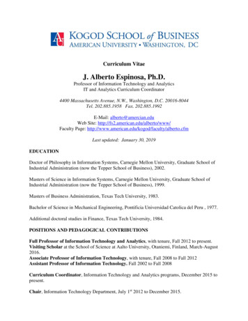 J. Alberto Espinosa, Ph.D. - American University