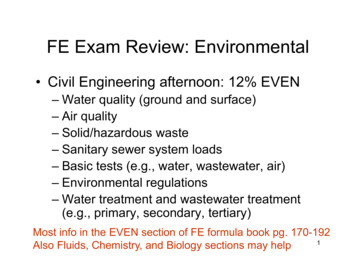 FE Exam Review: Environmental - University Of Colorado Boulder