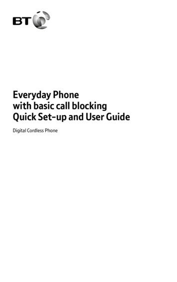 Everyday Phone With Basic Call Blocking Quick Set-up And User Guide
