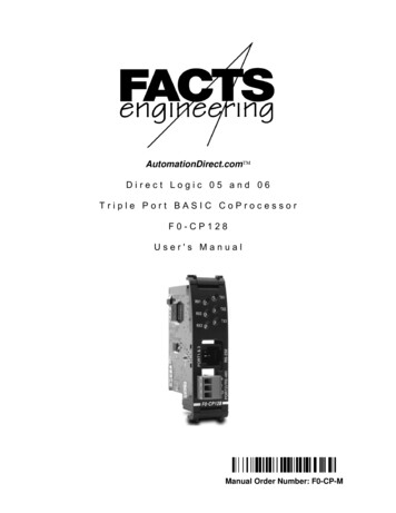 Manual Order Number: F2-CP M - FACTS Engineering