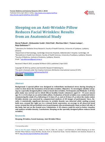 Sleeping On An Anti-Wrinkle Pillow Reduces Facial Wrinkles: Results .