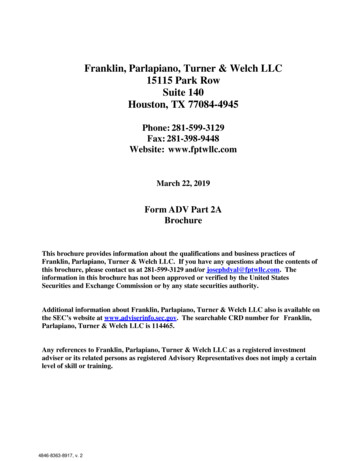 Franklin, Parlapiano, Turner & Welch LLC Form ADV