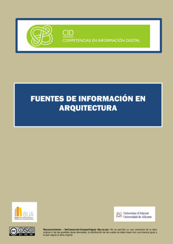 Fuentes De Información En Arquitectura