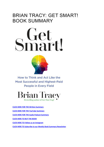 BRIAN TRACY: GET SMART! BOOK SUMMARY - Bestbookbits 