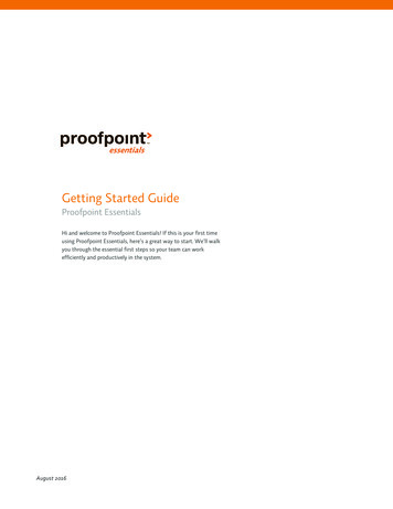 Getting Started Guide US1 - Proofpoint, Inc.
