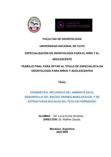 Facultad De Odontología Universidad Nacional De Cuyo Especialización En .