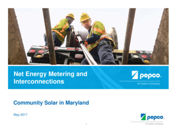 Net Energy Metering And Interconnections - Pepco