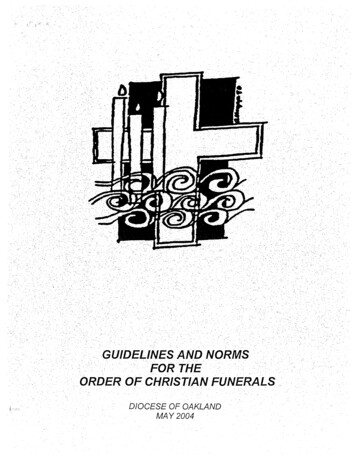 GUIDELiNES AND NORMS .·· ·. FORTHE ORDER OF CHRISTIAN FUNERALS