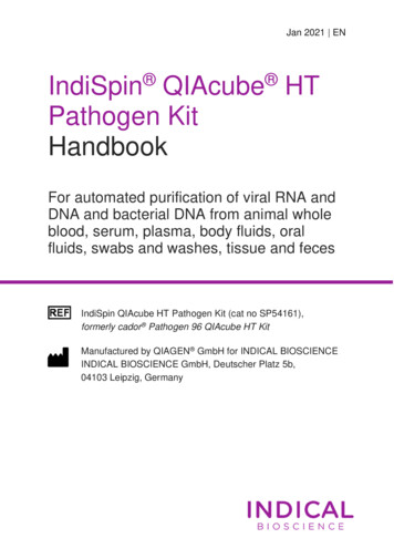 IndiSpin QIAcube HT Pathogen Kit Handbook - INDICAL BIOSCIENCE