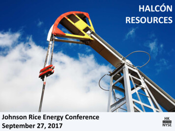 Halcon Johnson Rice Energy Conference Presentation