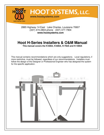 Hoot H-Series Installers & O&M Manual - M&W