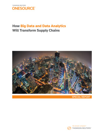 How Big Data And Data Analytics Will Transform Supply Chains