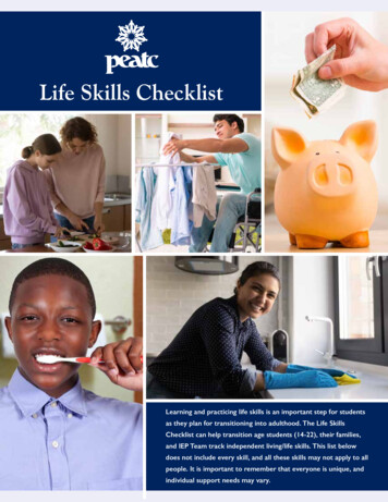 PEATC Life Skills Checklist
