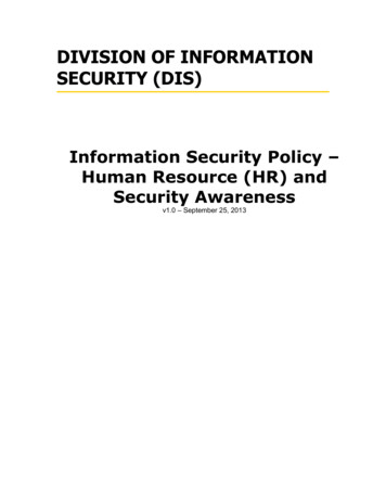 Division Of Information Security (Dis)
