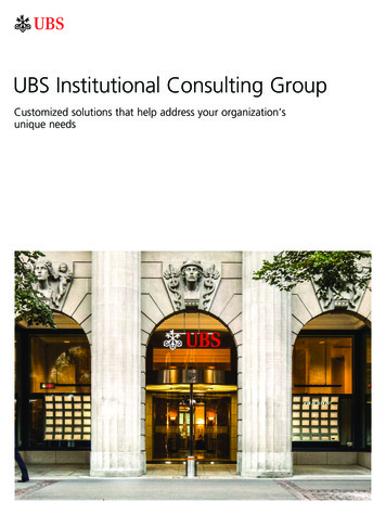 UBS Institutional Consulting Group - Cfncf 