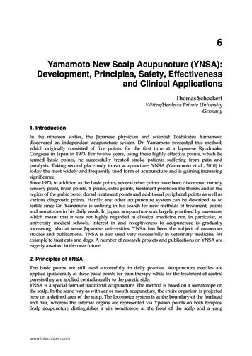Yamamoto New Scalp Acupuncture (YNSA): Development . - IntechOpen