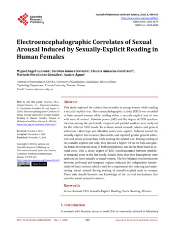 Electroencephalographic Correlates Of Sexual Arousal Induced By .