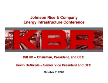 Johnson Rice & Company Energy Infrastructure Conference