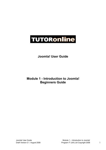 Module 1 Introduction To Joomla! Beginners Guide - Yola