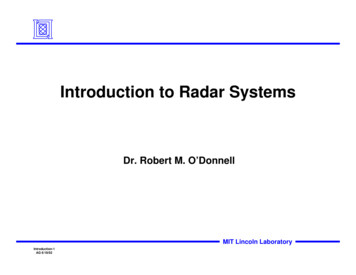 Introduction To Radar Systems 2002 Introduction - MIT Lincoln Laboratory