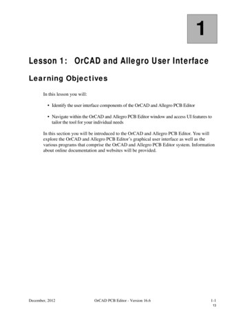 Lesson 1: OrCAD And Allegro User Interface - EMA Design Automation