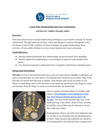 Lesson Plan: Handwashing And Germ Transmission - College Of Education .