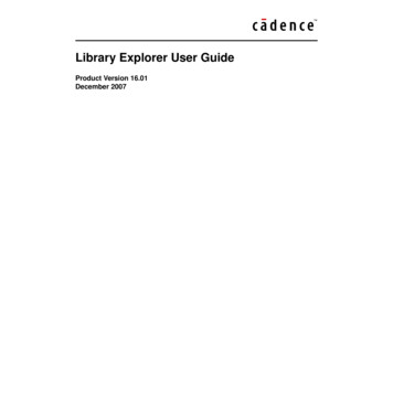 Library Explorer User Guide - Cadence Design Systems