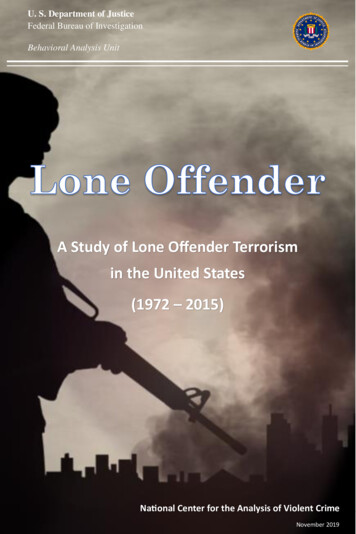 A Study Of Lone Offender Terrorism In The United States (1972 - 2015)
