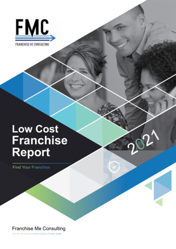 Low Cost Franchise Report 2 0 21 - Franchise Me Consulting