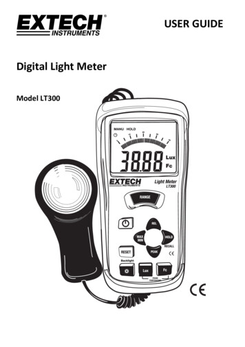 USER GUIDE Digital Light Meter - Extech
