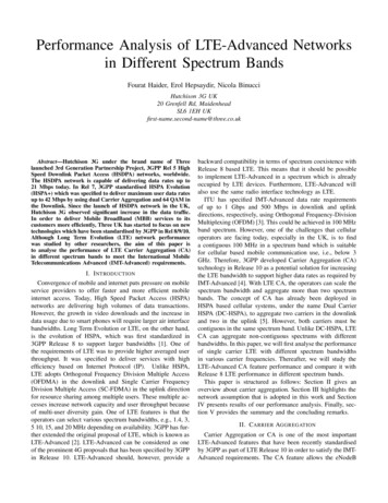 Performance Analysis Of LTE-Advanced Networks In Different Spectrum Bands