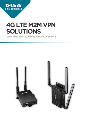 4G LTE M2M VPN SOLUTIONS - D-Link
