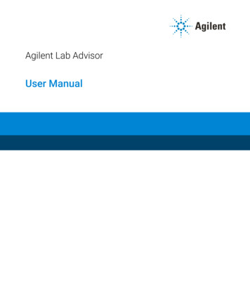 Agilent Lab Advisor User Manual