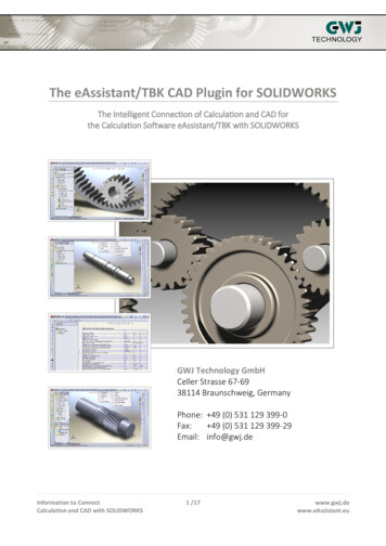 The EAssistant/TBK CAD Plugin For SOLIDWORKS