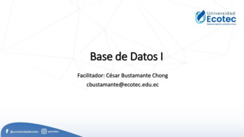 Base De Datos I - ECOTEC