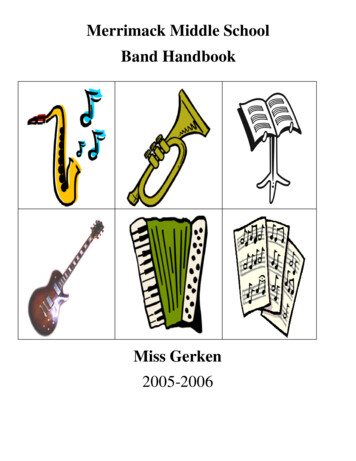 Merrimack Middle School Band Handbook - Ksmea 