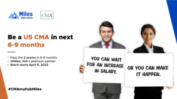 Be A US CMA In Next 6-9 Months - Miles Education Home Page