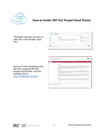 How-to Guide: MIT DLC Drupal Cloud Theme