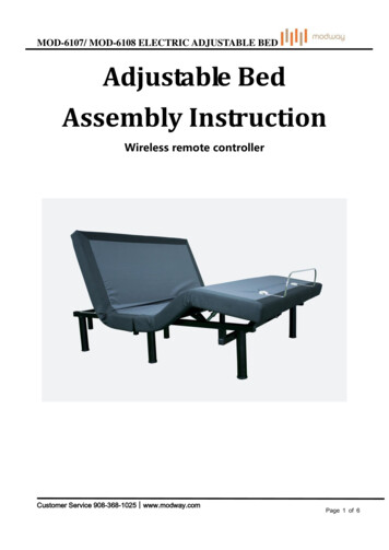 MOD-6107/ MOD-6108 ELECTRIC ADJUSTABLE BED Adjustable Bed Assembly .