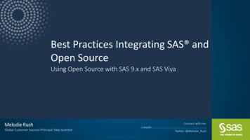 Best Practices Integrating SAS And Open Source - Welcome To MSUG .