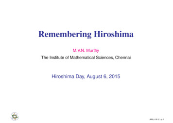 Remembering Hiroshima - Institute Of Mathematical Sciences, Chennai