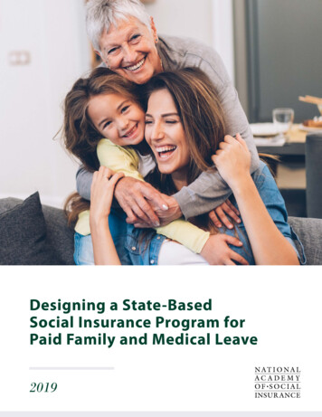 Designing A State-Based Social Insurance Program For Paid Family And .
