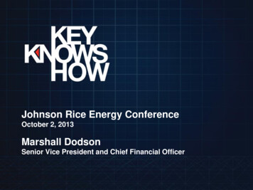 Johnson Rice Energy Conference